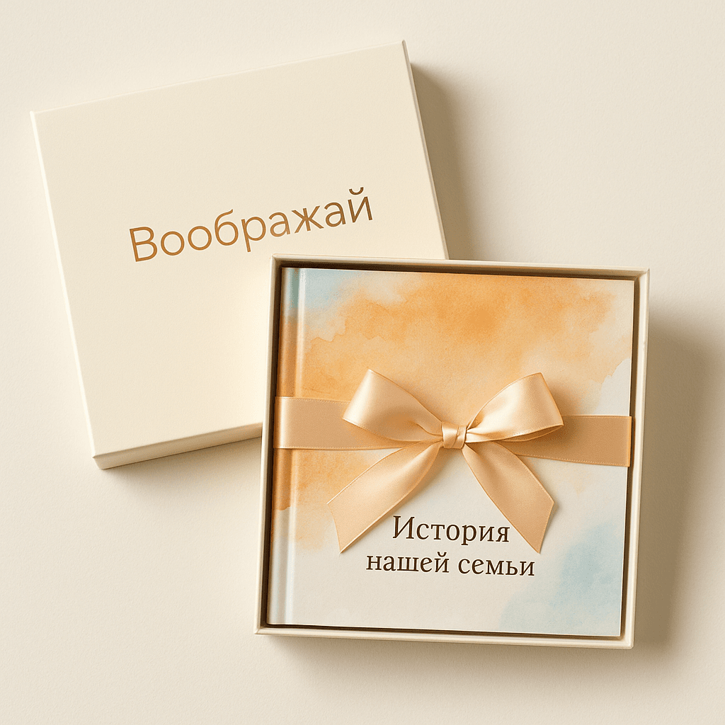 Персонализированная книга Воображай с акварельными иллюстрациями
