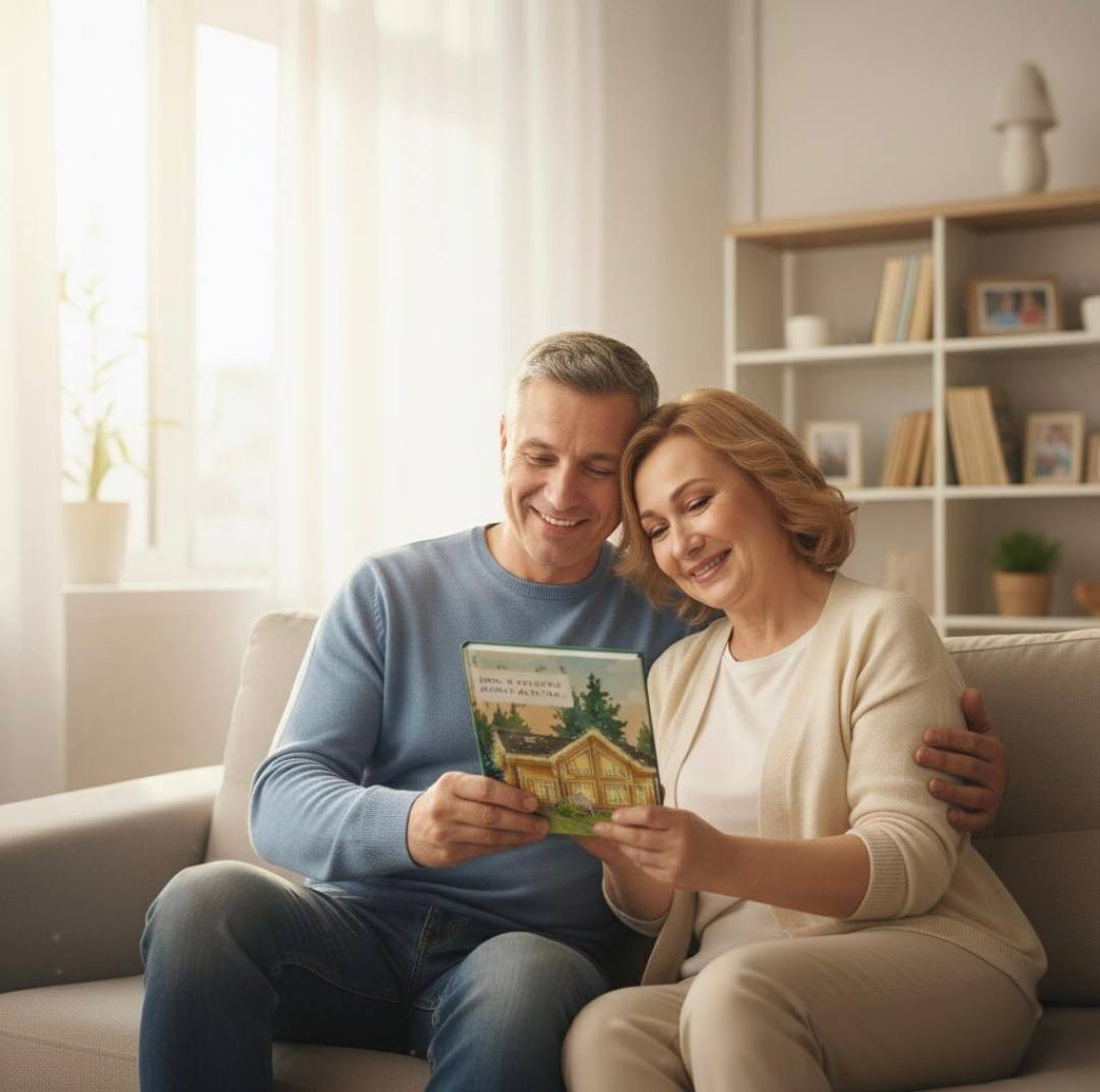 Персонализированная книга Воображай с акварельными иллюстрациями