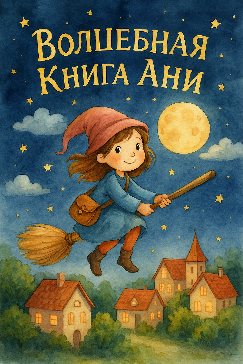 Персонализированная книга Воображай с акварельными иллюстрациями