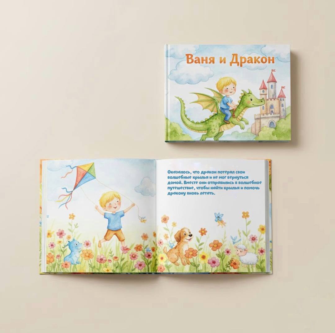 Примеры персонализированных книг Воображай с уникальными иллюстрациями